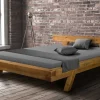 Best Powerwood rustikales Balkenbett massiv Eicheoptik Massivholzbett