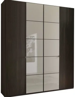 Clearance Quito Kleiderschrank mit Glastüren Drehtürenschränke