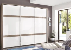 Discount Rialto Kleiderschrank mit Glasfront Schwebebetürenschränke