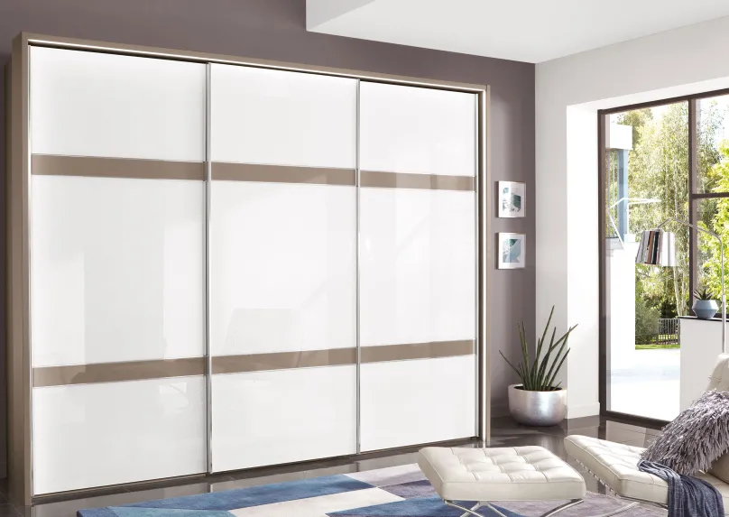 Discount Rialto Kleiderschrank mit Glasfront Schwebebetürenschränke