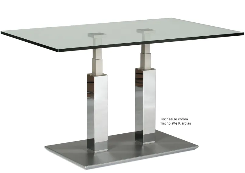 Sale Rimini Deluxe Couchtisch Glas chrom Beistelltische|Couchtische