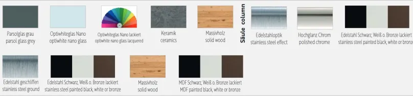 K736 Couchtisch höhenverstellbar Keramik Glas individuell Couchtische