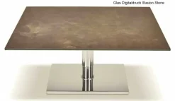 K736 Couchtisch höhenverstellbar Keramik Glas individuell Couchtische
