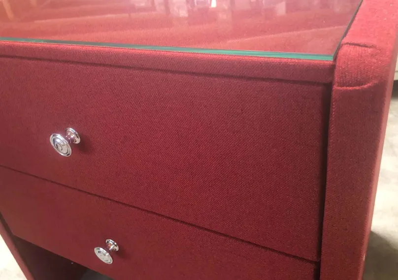Clearance Roter Nachttisch für Boxspringbett Nachtkommode