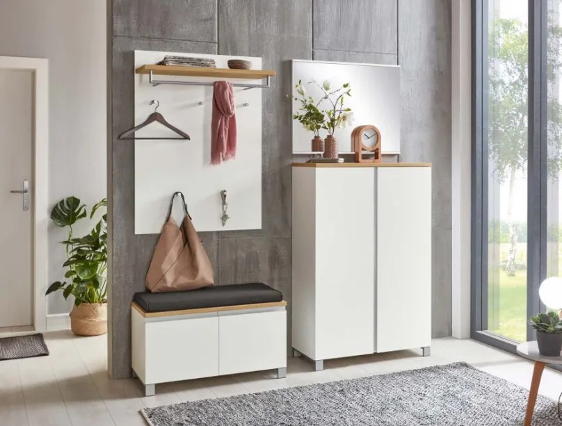 Discount SALEA Garderoben Set weiß Garderobenset