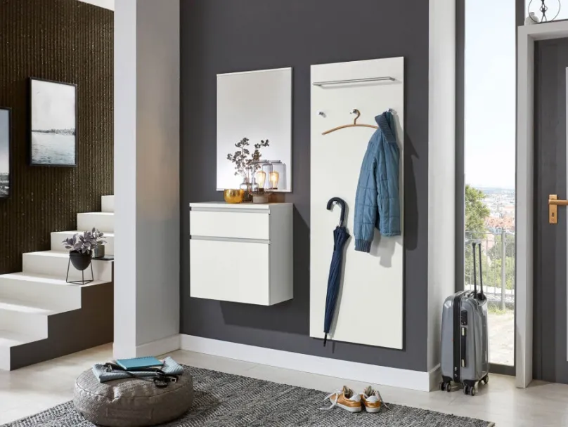 Discount SALEA Garderobe weiß schmal Garderobenset