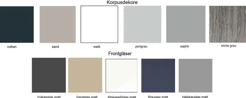 Clearance Satino Linea Kleiderschrank Glas matt Schwebebetürenschränke