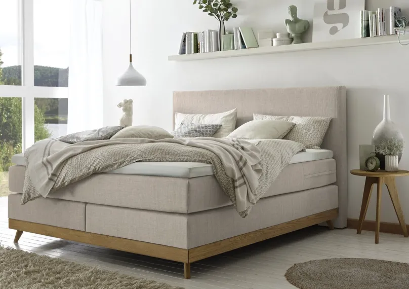 Best Scandia Boxspringbett Leinen Boxspringbett
