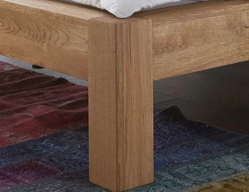 Outlet Select Holzbett mit Polsterkopfteil Massivholzbett