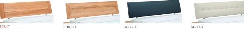Outlet Select Holzbett mit Polsterkopfteil Massivholzbett