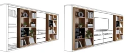 New Solution Regalwand mit TV Fach Bücherregale
