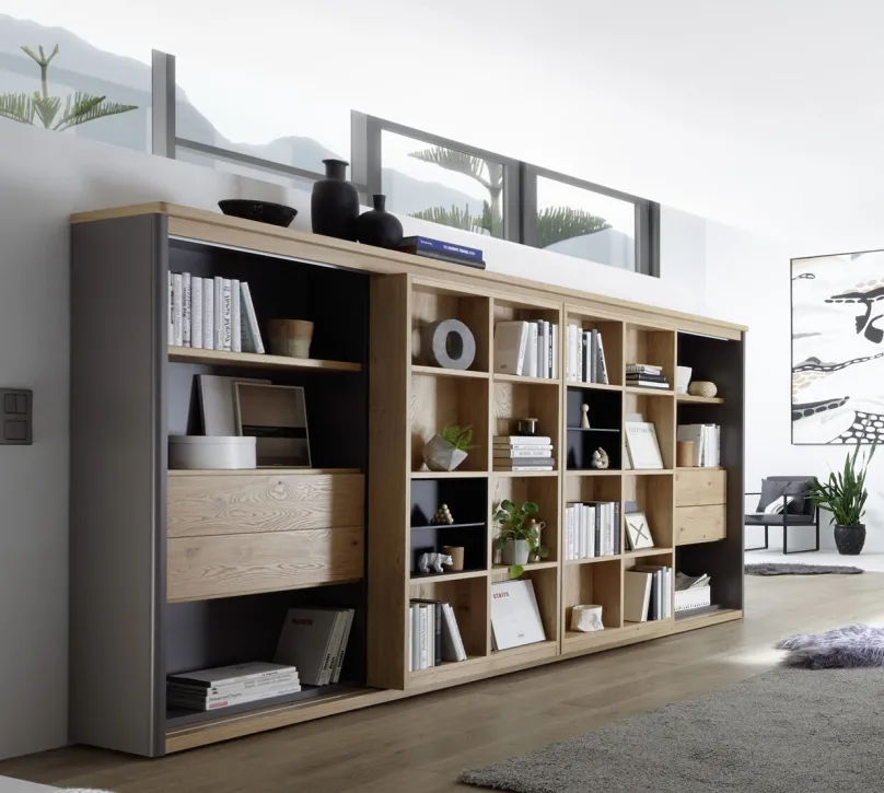 New Solution Regalwand mit TV Fach Bücherregale