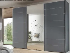 Discount Sonate Como Kleiderschrank mit Spiegel B336 cm Schwebebetürenschränke