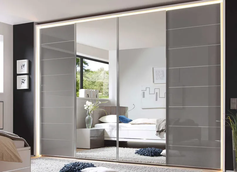 Best Sonate Como Schwebetürenschrank mit Spiegel B373 cm Schwebebetürenschränke