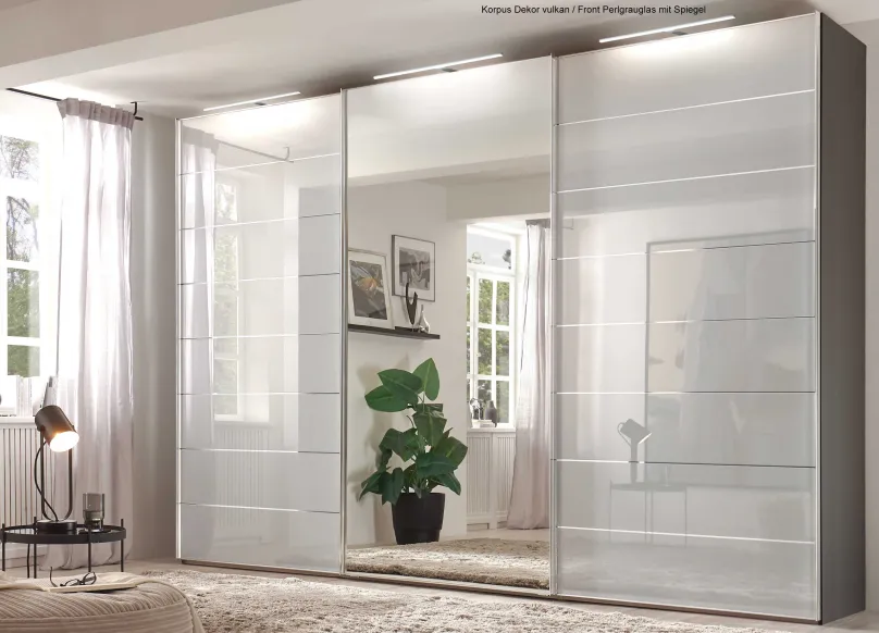 Best Sonate Como Schwebetürenschrank mit Spiegel B373 cm Schwebebetürenschränke