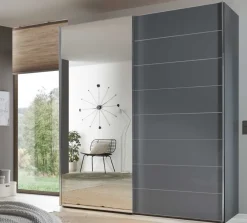 New Sonate Como Schwebetürenschrank mit Spiegel B200 cm Schwebebetürenschränke