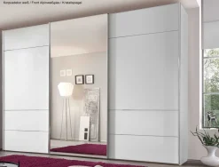 Outlet Sonate Lucca Kleiderschrank mit Spiegel B336 cm Schwebebetürenschränke