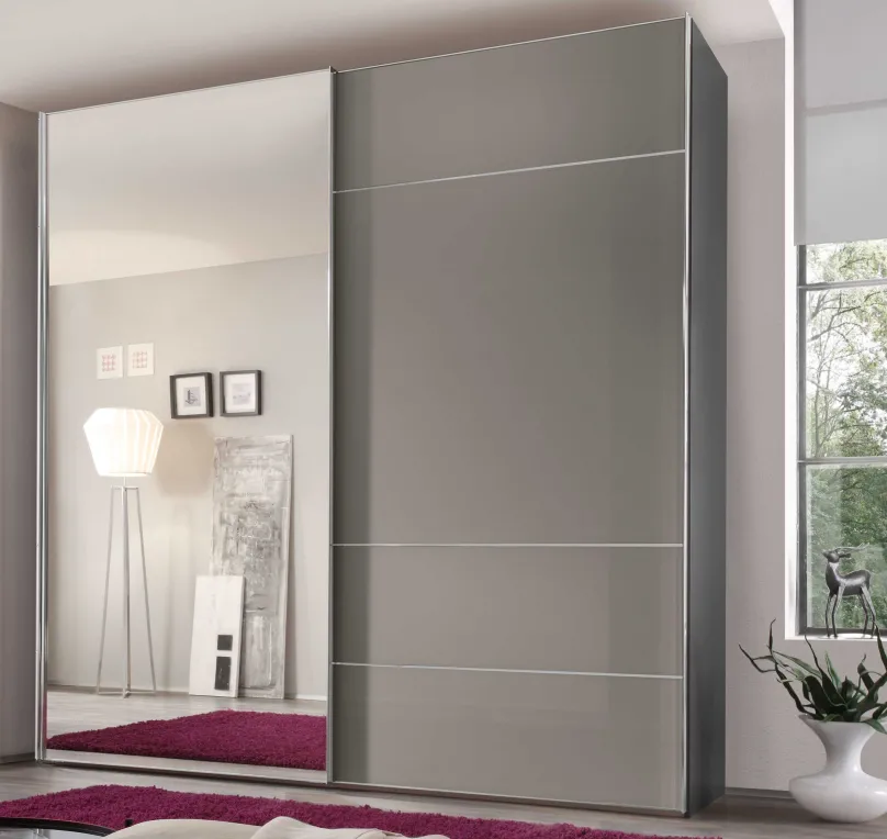 Best Sonate Lucca Kleiderschrank mit Spiegel B167 cm Schwebebetürenschränke