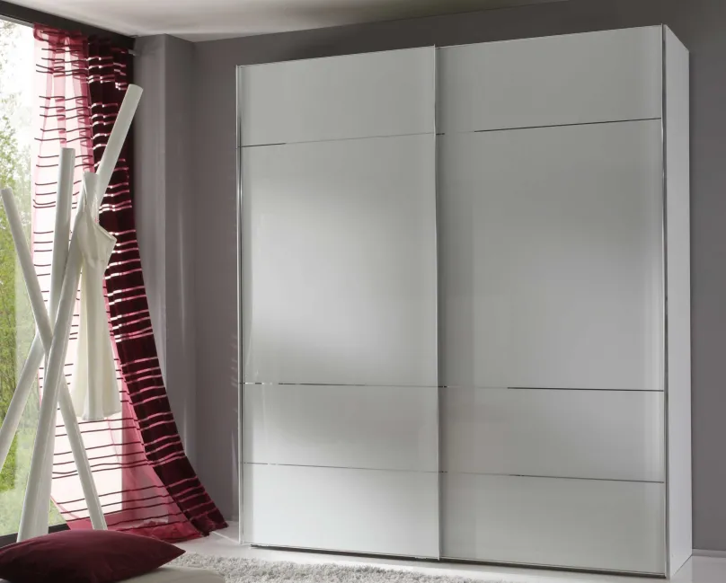 Sonate Lucca Kleiderschrank Glastüren B188 cm Schwebebetürenschränke
