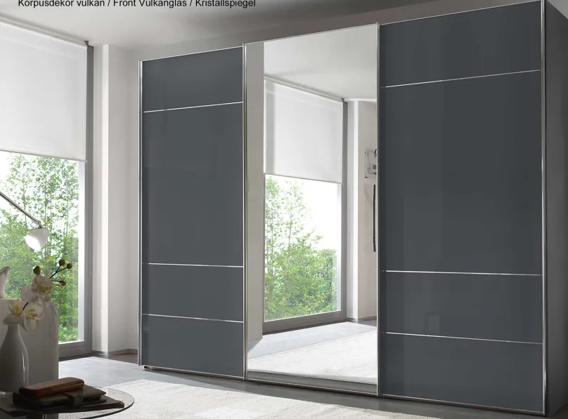 Sale Sonate Lucca Schiebeschrank mit Spiegel B280 cm Schwebebetürenschränke