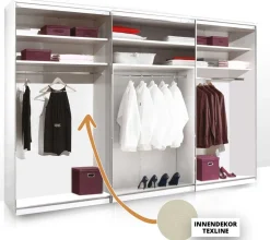 Sale Sonate Lucca Schiebeschrank mit Spiegel B280 cm Schwebebetürenschränke