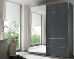 New Sonate Lucca Schwebetürenschrank Spiegel B225 cm Schwebebetürenschränke