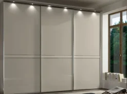 Clearance Sonate Pesaro Kleiderschrank Glastüren B400 cm Schwebebetürenschränke