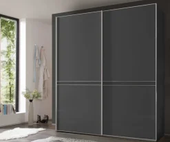 Hot Sonate Pesaro Kleiderschrank mit Glastüren B167 cm Schwebebetürenschränke