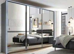 Sale Sonate Pesaro Schrank mit Glasfront B298 cm Schwebebetürenschränke