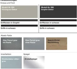 Split Kleiderschrank Parsolglas Drehtürenschränke