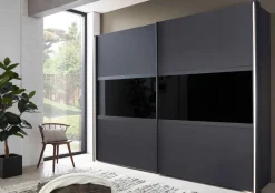 Sale Split Schwebetürenschrank grau Schwebebetürenschränke