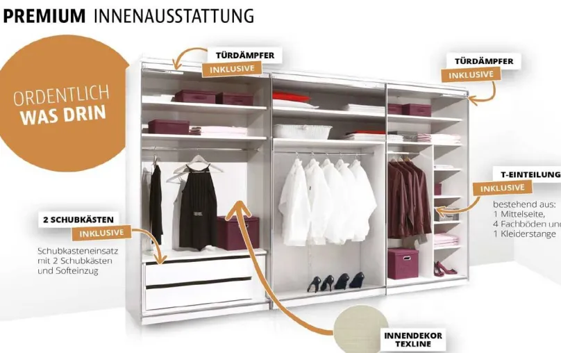 Hot Staud Schwebetürenschrank Includo Schwebebetürenschränke