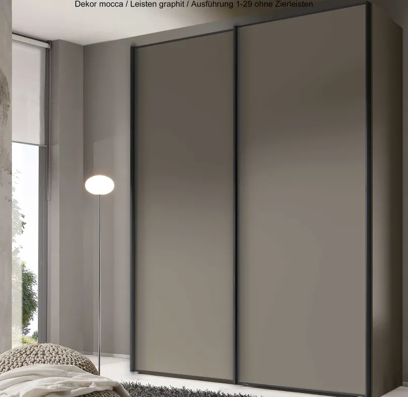 New Staud Sinfonie Plus Kleiderschrank grau Schwebebetürenschränke