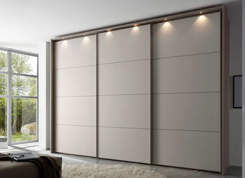 New Staud Sinfonie Plus Kleiderschrank grau Schwebebetürenschränke