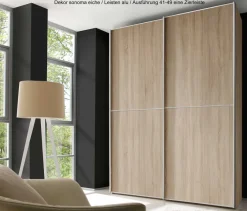 New Staud Sinfonie Plus Kleiderschrank grau Schwebebetürenschränke