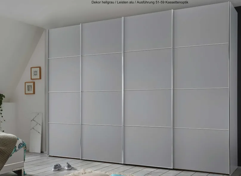 New Staud Sinfonie Plus Kleiderschrank grau Schwebebetürenschränke