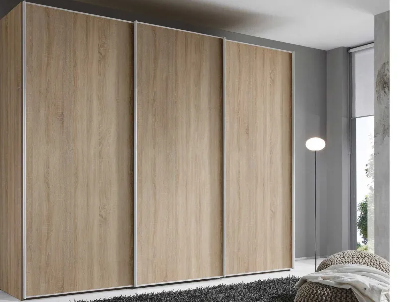 New Staud Sinfonie Plus Kleiderschrank grau Schwebebetürenschränke