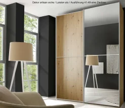 New Staud Sinfonie Plus Kleiderschrank mit Spiegel Schwebebetürenschränke