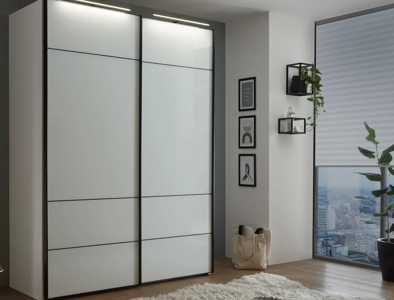 Clearance Staud Sinfonie Plus Schwebetürenschrank weiß Schwebebetürenschränke