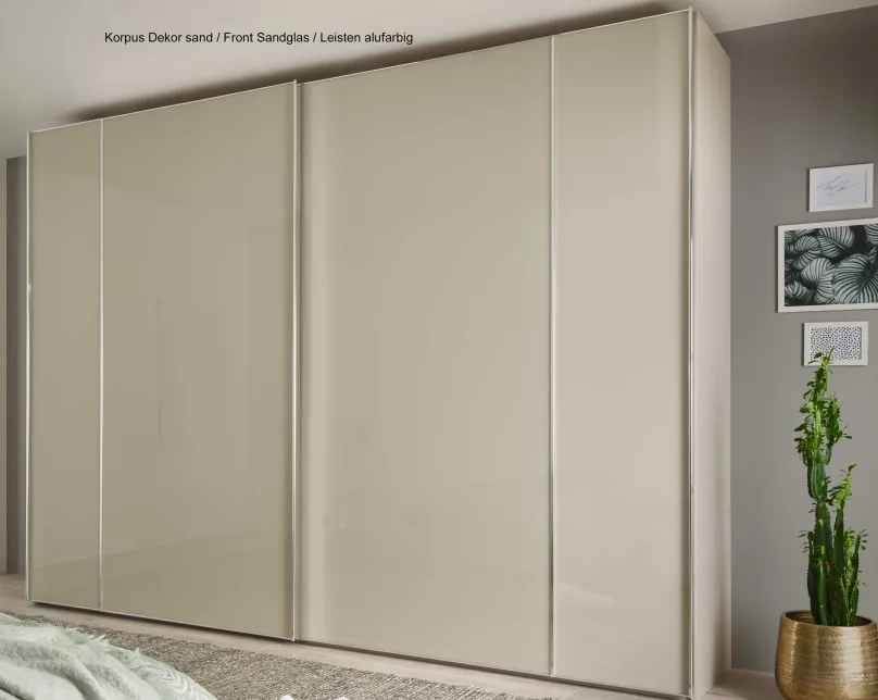 New Staud Sonett Kleiderschrank mit Spiegel Schwebebetürenschränke
