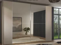 New Staud Sonett Kleiderschrank mit Spiegel Schwebebetürenschränke