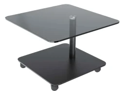 Thales Glas Beistelltisch mit Rollen Beistelltische