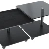 Outlet Thales Tisch mit Rollen 60x60 Beistelltische