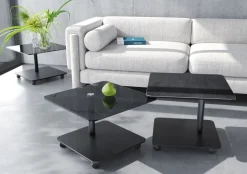 Outlet Thales Tisch mit Rollen 60x60 Beistelltische