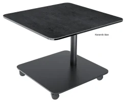 Outlet Thales Tisch mit Rollen 60x60 Beistelltische