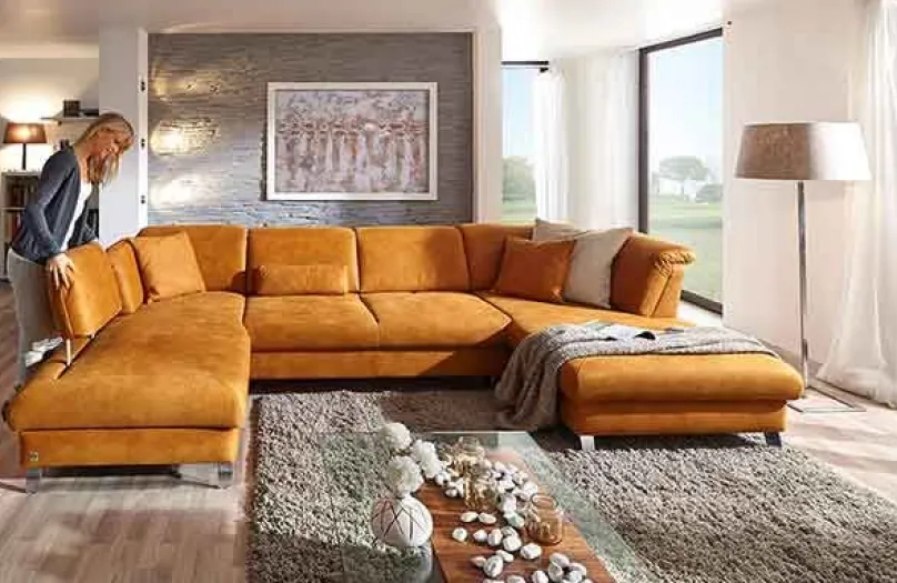 Hot Time Wohnlandschaft u Form Schlafsofa|Wohnlandschaft