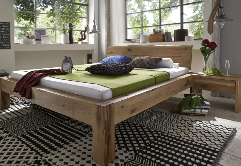 Best Toronto Bett Baumkante Massivholzbett