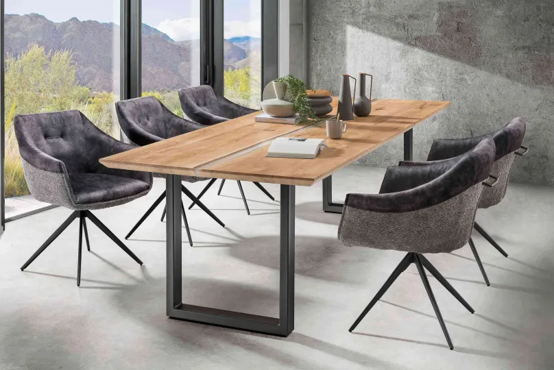 Best TPT Holztisch mit Metallgestell Esstische|Esstische