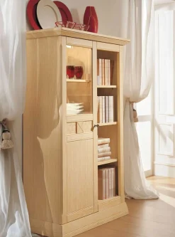 Vienna kleiner Wohnzimmerschrank Pinie massiv Vitrinen|Vitrinenschränke