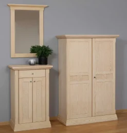 Outlet Vienna Landhaus Garderobe Set Pinie massiv in 4 Farben Garderobenset